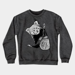 Red panda - ink illustration Crewneck Sweatshirt